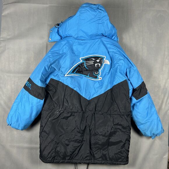 Vintage Carolina Panthers NFL Gameday Turbo Sportswear Puffer Jacket Zipper L - Picture 10 of 14